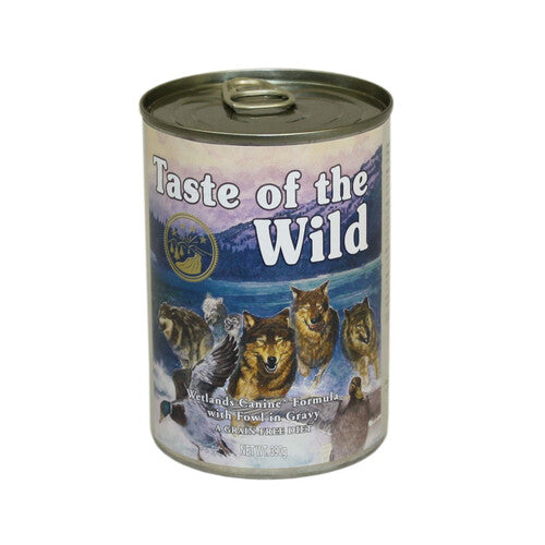 Taste of the Wild Wetlands Canine Canned Wet Dog Food  in Gravy 12 x 390g Supply