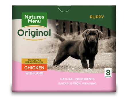 Natures Menu Puppy and Junior Wet Pouches with Chicken Lamb and Rice 8 x 300g Hot on Sale