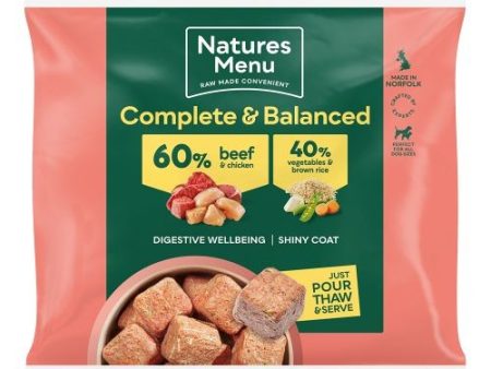 Natures Menu Complete & Balanced Raw Dog Food 60 40 - Beef & Chicken 1kg Cheap