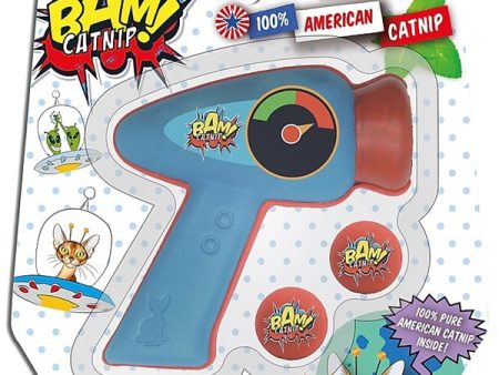 BAM! Catnip Pop Gun - Red & Blue Online Hot Sale