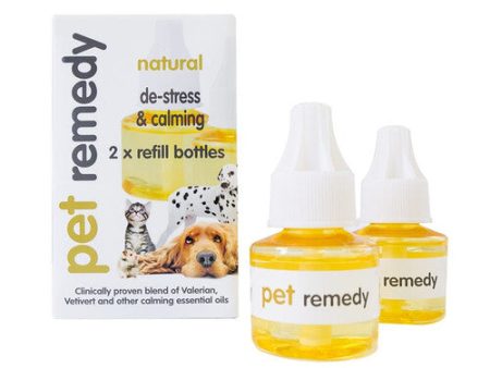 Pet Remedy Natural de-stress and Pet Calming Plug in Diffuser Refill Twin Pack 2 x 40ml Supply