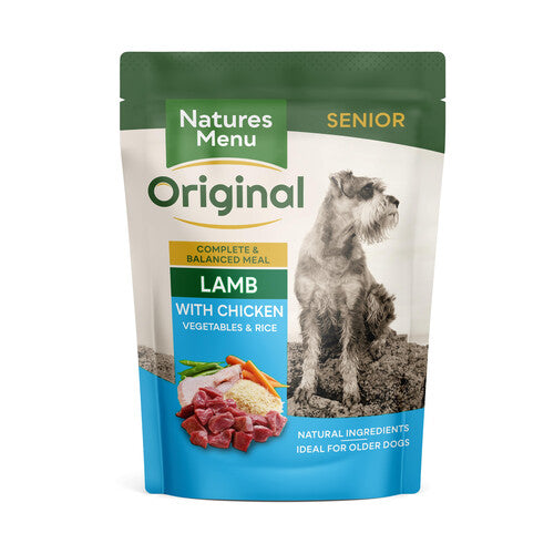 Natures Menu Wet Dog Food Senior Pouch with Lamb Vegetables and Rice 8 x 300g For Cheap