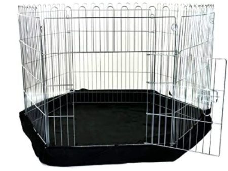 Henry Wagg Metal Pet Play Pen, 6 Sided with Base (63cm x 76cm) Fashion