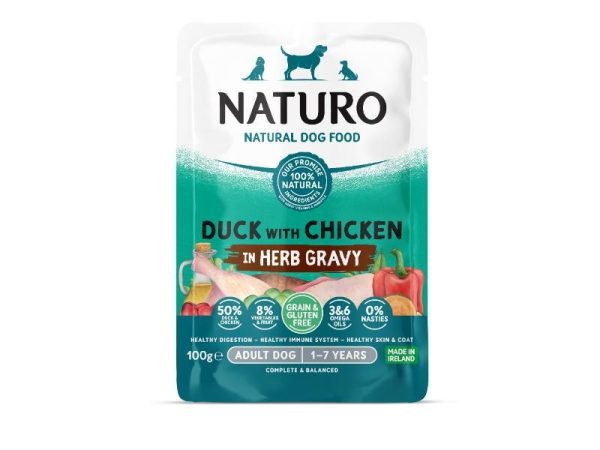 Naturo Adult Dog Food Grain & Gluten Free Duck with Chicken in Herb Gravy 100g x 12 Online Sale