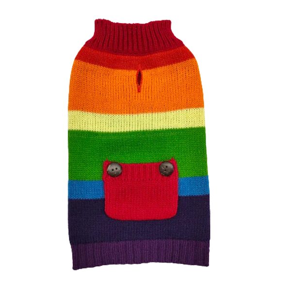 Petstop Dog Jumper - Rainbow Knit Fashion