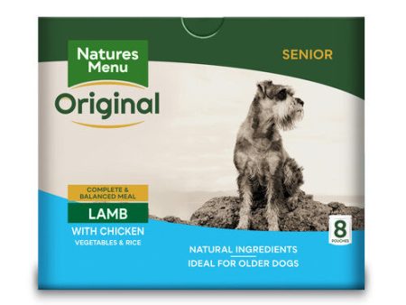 Natures Menu Wet Dog Food Senior Pouch with Lamb Vegetables and Rice 8 x 300g For Cheap