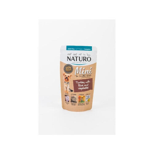 Naturo Adult Mini Dog Food Turkey with Rice & Vegetables 150g x 8 Online Sale