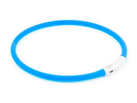 Ancol High Visibility Halo Safety Band Flashing Dog Collar Blue One Size For Cheap