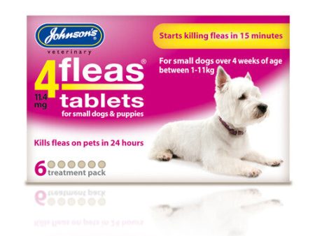 Johnsons 4fleas Tablets for Puppies and Small Dogs 6 Tablets For Cheap