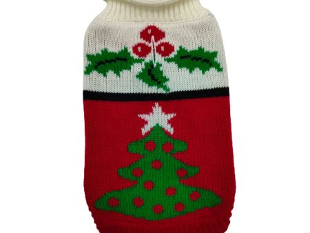 Christmas Petstop Dog Jumper - Xmas Tree Red Cheap