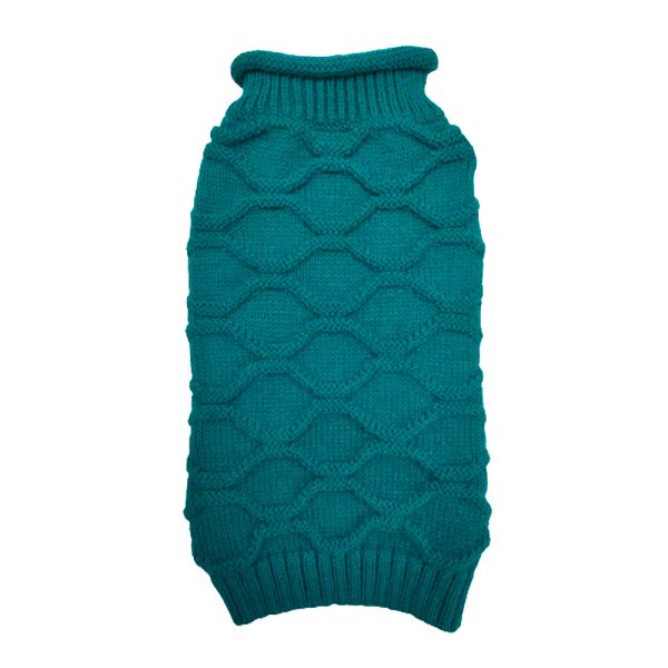 Petstop Dog Jumper - Honeycomb Teal For Cheap