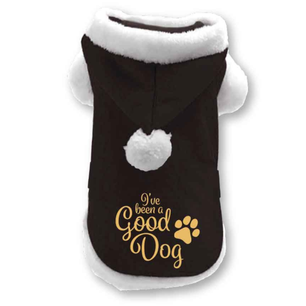 Christmas Dog Coat - Black - I ve Been A Good Dog Hot on Sale