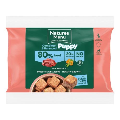 Natures Menu Complete & Balance Puppy 80 20 Beef 500g on Sale