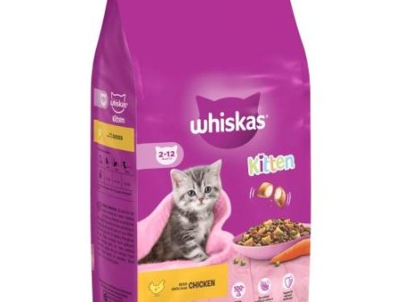 Whiskas 2-12 Months Kitten Complete Dry Food with Chicken 2kg Sale