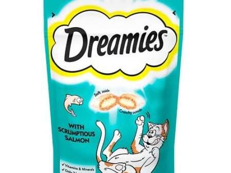 Dreamies Pouch Cat Treats with Scrumptious Salmon 60g Hot on Sale