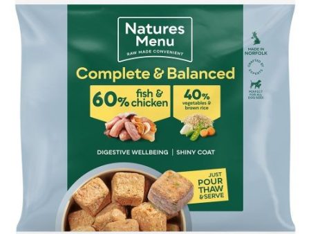 Natures Menu Complete & Balanced Raw Dog Food 60 40 -  Fish & Chicken 1kg For Sale