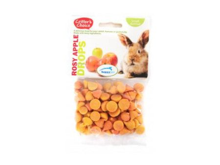 Happy Pet Critters Choice Small Animal Rosy Apple Drops Treat 75g Fashion