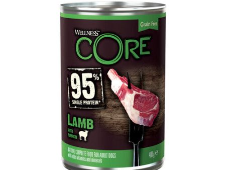 Wellness Core 95% Lamb with Pumpkin Wet Adult Grain Free Dog Food 6 x 400g Online Hot Sale