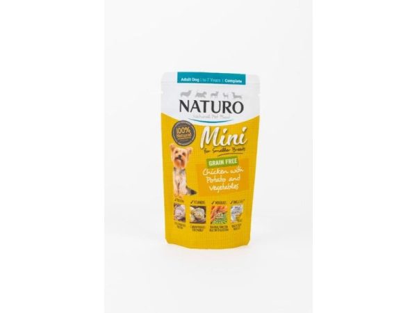 Naturo Adult Mini GF Dog Food Chicken with Potato & Vegetables 150g x 8 on Sale