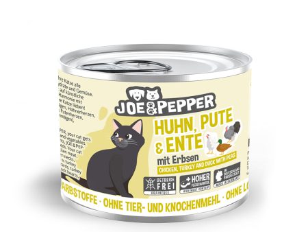 Joe & Pepper - Cat Tin - Chicken, Turkey & Duck with Peas Discount