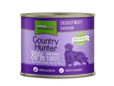 Natures Menu Country Hunter Wet Dog Food Farm Reared Turkey Grain Free Dog Food Cans 6 x 600g Online now