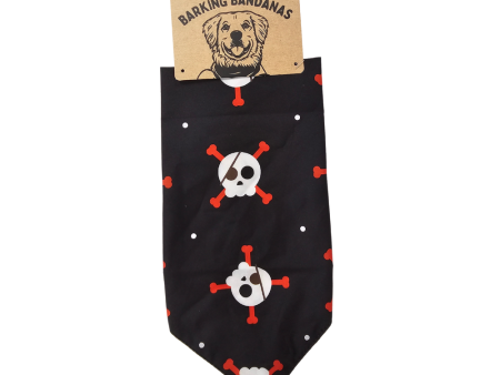 Barking Bandana - Halloween Skull - Black Online now