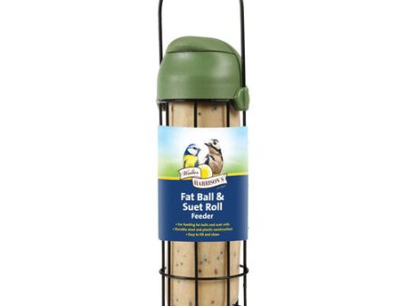 Walter Harrisons Flip Top Fat Suet Ball and Roll Feeder 22cm Sale