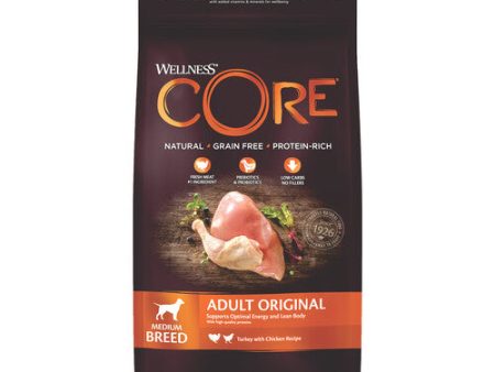 Wellness CORE Original Turkey and Chicken Grain Free Adult Dry Dog Food 1.8kg Discount