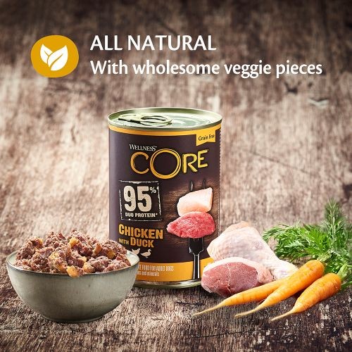 Wellness Core Wet Dog Food Can 95% Chicken and Duck with Carrots 6 x 400g Online