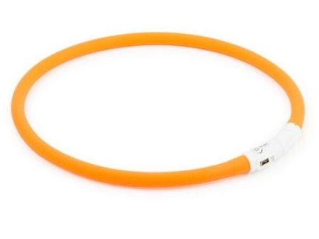 Ancol High Visibility Halo Safety Band Flashing Dog Collar Orange One Size Hot on Sale