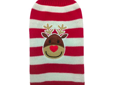 Petstop Dog Christmas Jumper - Reindeer Red on Sale