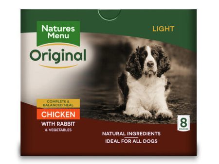 Natures Menu Adult Wet Dog Food Light Pouch with Chicken and Rabbit 8 x 300g For Discount