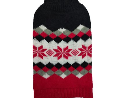 Petstop Dog Christmas Jumper - Snowflake Black Cheap