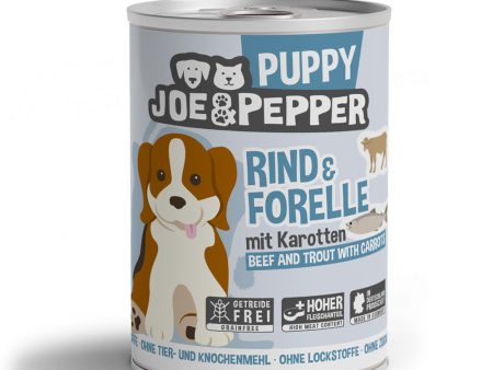 Joe & Pepper - Dog Tin - Puppy Beef & Trout Hot on Sale