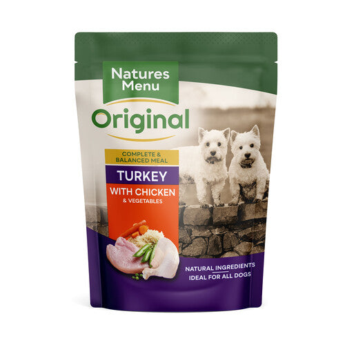 Natures Menu Wet Dog Food Pouch with Turkey and Chicken 8 x 300g Cheap