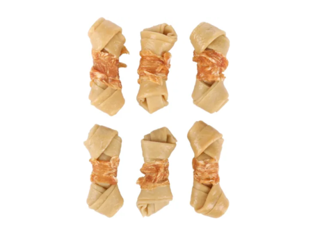 Zero Rawhide Knotted Bone, Chicken Hot on Sale