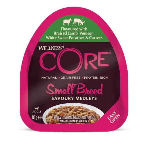 Wellness Core Small Dog Wet Food Savoury Medleys with Lamb, Venison, Sweet Potato and Carrots Grain Free 12 x 85g For Cheap