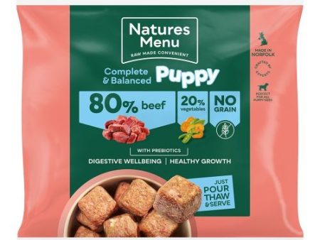 Natures Menu Complete & Balanced Raw Puppy Food 80 20 - Beef 1kg on Sale