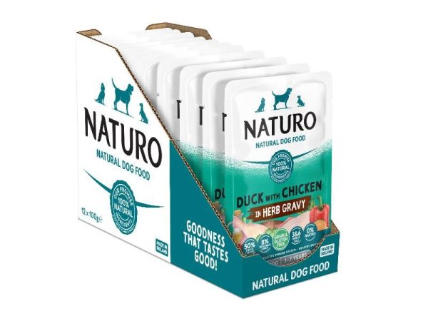 Naturo Adult Dog Food Grain & Gluten Free Duck with Chicken in Herb Gravy 100g x 12 Online Sale