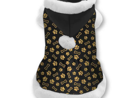 Christmas Dog Coat - Black - Gold Bones & Paws Online