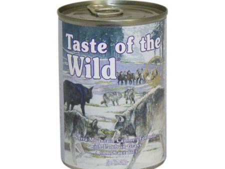 Taste of the Wild Wet Dog Food Sierra Mountain Canine Canned Wet Formula in Gravy 12 x 390g For Cheap