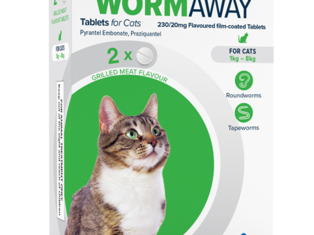 Worm Away Cat - 2 Tablets - Grilled Meat Flavour Discount