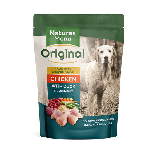 Natures Menu Wet Dog Food Pouch With Chicken and Duck 8 x 300g Supply