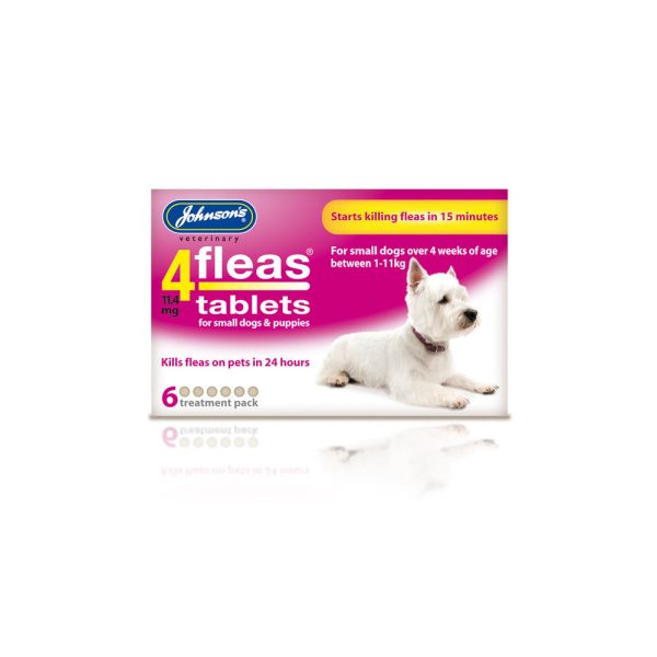 Johnsons 4fleas Tablets for Puppies and Small Dogs 6 Tablets For Cheap