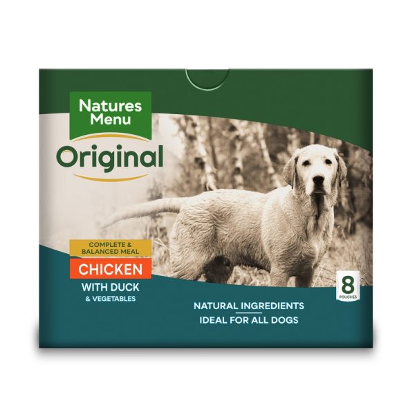 Natures Menu Wet Dog Food Pouch With Chicken and Duck 8 x 300g Supply