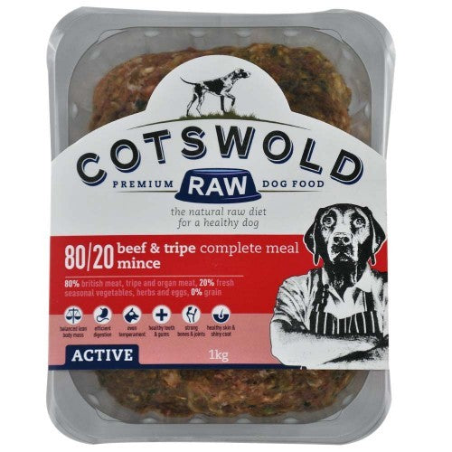 Cotswolds Adult Working Beef & Tripe Mince Ac 1kg Cheap