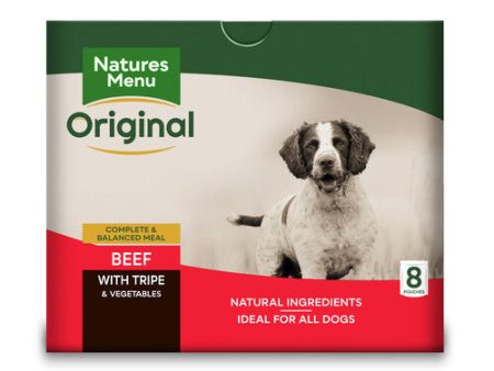 Natures Menu Wet Dog Food Pouch with Beef & Tripe 8 x 300g Online Sale