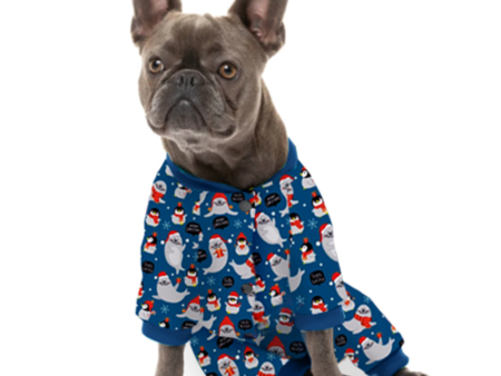 Christmas Dog Pyjamas - Seal - Blue Discount