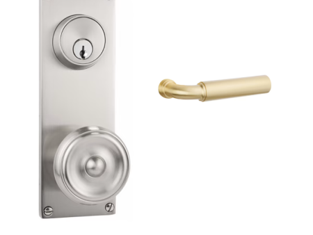 Emtek 8113.CCUS10B.TZKLT Select Passage , Sideplate Locksets Modern Non-Keyed 9  , Conical Stem , Light Terrazzo Knob Fashion